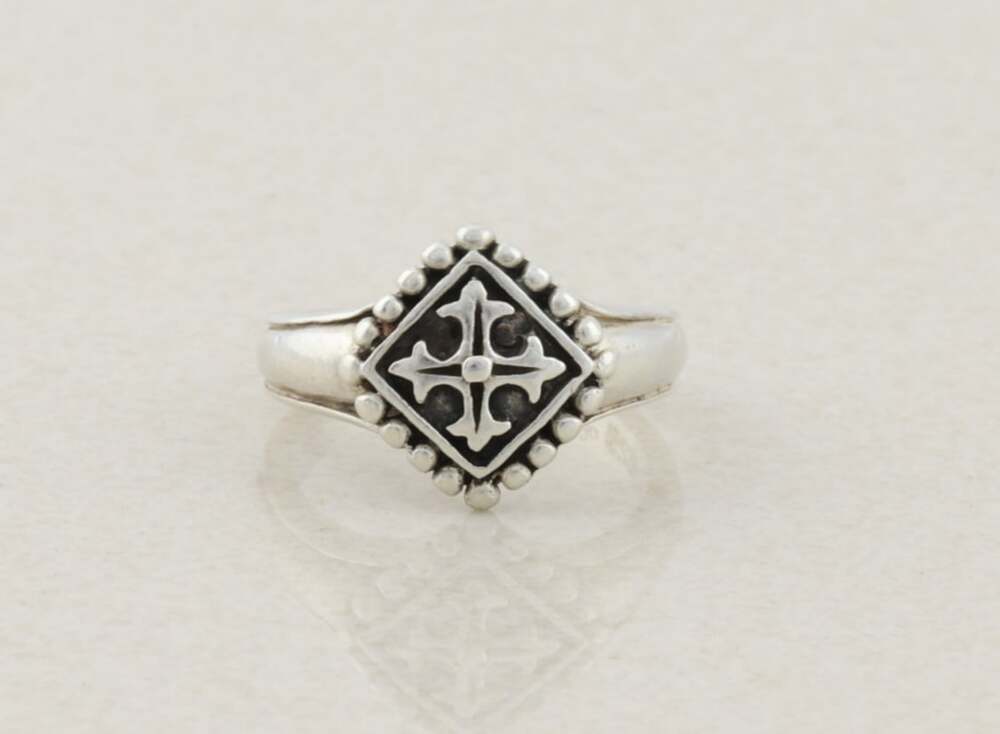 Sterling Silver Cross Ring Size 7